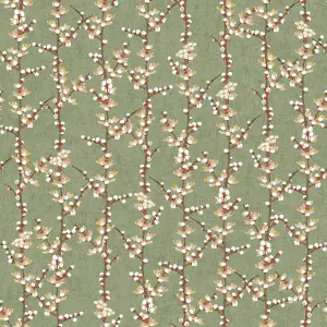 Galerie Spring Blossom Green Wallpaper