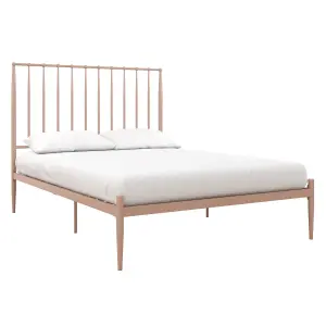 Giulia Modern Metal Bed Millennial Pink, Double