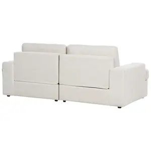 3 Seater Fabric Sofa Light Beige ALLA