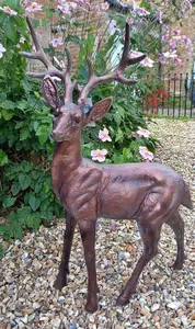 Standing Stag Buck Ornament cast from Aluminium Large