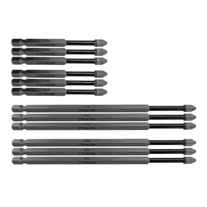 Faithfull 16-Piece Long Impact Bit Set with Durable Case for Professional Use