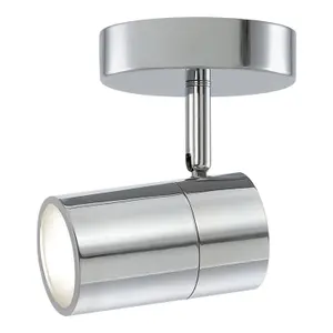 Tellot Silver Chrome effect Bathroom Wall light