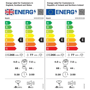 Bosch WKD28352GB 7kg/4kg Built-in Condenser Washer dryer - White