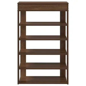 Berkfield Shoe Rack Brown Oak 60x30x98 cm Engineered Wood