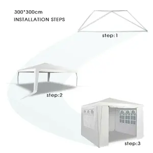 MCC Direct 3x3 Event Gazebo White with Sides