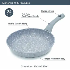 Blackmoor 24cm Grey Non-Stick Frying Pan