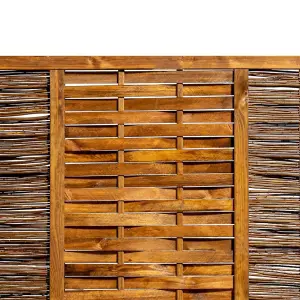 Primrose Premium Framed Fence Panel Bunched Willow Hurdle Hand Woven 1.82m x 0.90m