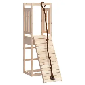 Berkfield Playhouse with Climbing Wall Solid Wood Pine