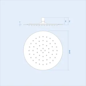 Nes Home Round 400mm Ultra Thin Shower Head Bathroom