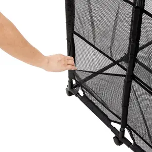 Black Outdoor Swimming Pool Breathable Mesh Removable Storage Frame with Wheels