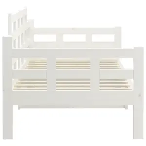 Berkfield Day Bed White Solid Wood Pine 90x190 cm