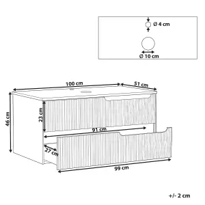 Bathroom Wall Mounted Cabinet 100 x 52 cm White QUINTELA