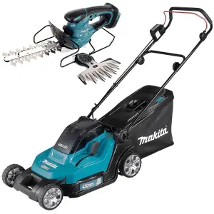 Makita DLM432Z Twin 18v / 36v LXT Cordless 43cm Lawn Mower + Grass Hedge Trimmer