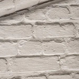 Smooth Metallic Shimmer Free Style Painted Brick Effect Grey Silver Wallpaper