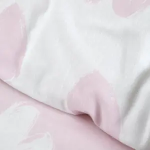 Catherine Lansfield Brushed Cotton Hearts Reversible Duvet Cover Set with Pillowcase Pink