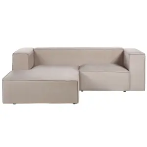 2 Seater Sofa VERNON Taupe Velvet 2 Seater Right Hand