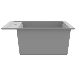 Berkfield Granite Kitchen Sink Single Basin Grey