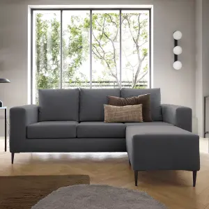 Capri Reversible Corner Sofa in Dark grey