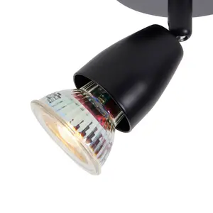 Luminosa Amalfi Single Spotlight Matt Black Paint