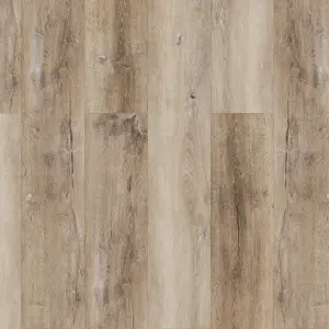 GoodHome Mambo Distressed Browm Rustic Wood effect Click vinyl Flooring Sample