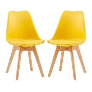 Nero Upholstered Side Chair (Set of 4) Yellow/Orange