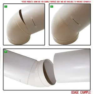 Kair 45 Degree Elbow Bend 150mm - 6 inch Round Plastic Ducting Joint to Connect Round Duct Pipe or Flexible Hose