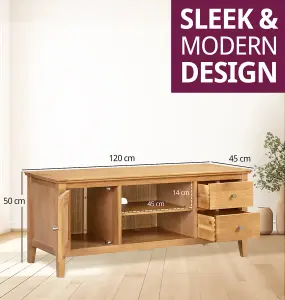 Hallowood Furniture Hereford Oak Large TV Unit