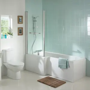 Ideal Standard Tempo cube Matt White Left or right-handed Rectangular Front Bath panel (H)51cm (W)169.5cm