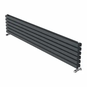 Right Radiators 1800x354 mm Horizontal Vertical Oval Column Radiator Double Panel Rads Anthracite