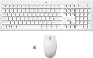 HP 230 Wireless Mouse And Keyboard Combo, Quiet And Comfortable Keystrokes, Number Pad, QWERTY UK Layout, 1600 DPI Optical Mouse Sensor, 2.4Ghz