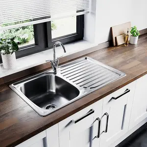 Astini Velia 1.0 Bowl Brushed Stainless Steel Kitchen Sink & Waste