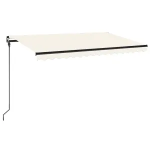 Berkfield Manual Retractable Awning 450x300 cm Cream