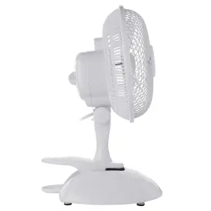 AMOS 6" 2 in 1 Clip on Fan 2 Speed Home Office Air Cooling Desk Fan