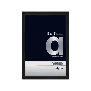 nielsen Alpha Aluminium Picture Frame Matt Black / 10cm W x 15cm H