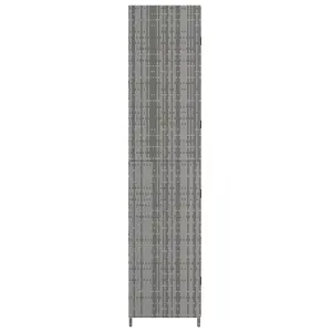 Berkfield Garden Storage Cabinet Grey 59x40x180 cm Poly Rattan