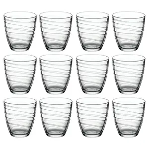 URBNLIVING 9cm Height Set of 12 Drinking Glasses 280ml