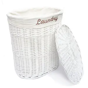 Laundry Hamper White / Medium (49cm H x 42cm W x 32cm D)