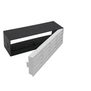 Kair Rectangular 204x60mm White Airbrick