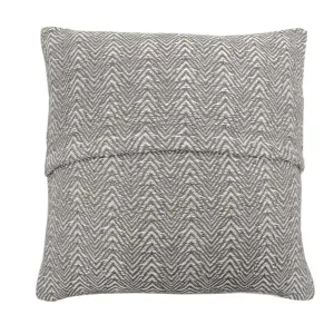 Herringbone Filled Cushion 100% Cotton With Textured Weave