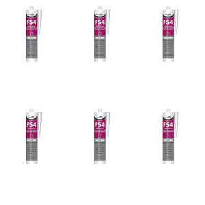 Bond-It BDFWH Fs4 Fireshield AC Intumescent Acrylic White Sealant & Adhesive EU3 BDFWH (Pack of 6)