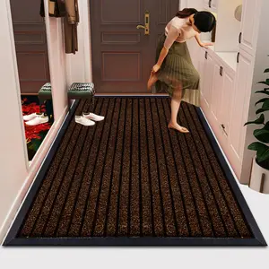 Non-Slip Indoor Outdoor Door Mat Brown / Rectangle 80 x 150 cm