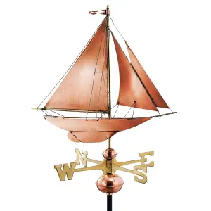 Espira 909P Racing Sloop Farmhouse Copper Weathervane