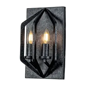 Elstead Quoizel Vanguard Wall Lamp Old Black