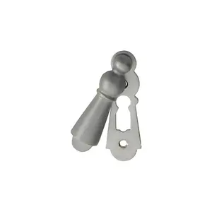 73mm Large Lock Profile Escutcheon 40mm Fixing Centres Satin Chrome