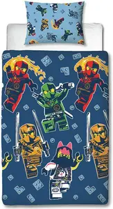 LEGO Ninjago Blue Kids Bedding Set - Single