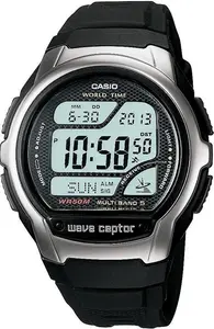 Casio Men's Wave Ceptor LCD Digital Black Resin Strap Watch