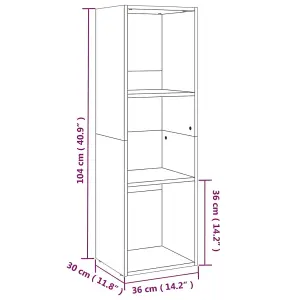 Berkfield Book Cabinet/TV Cabinet Sonoma Oak 36x30x114 cm Engineered Wood