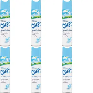 Oust Odour Eliminator Clean Scent, 300 ML (Pack of 6)