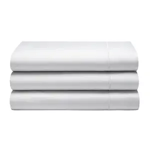 Belledorm Cotton Sateen 1000 Thread Count Flat Sheet White (Single)