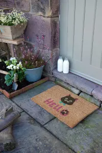 Cat Hello Coir Doormat (60 x 40cm)